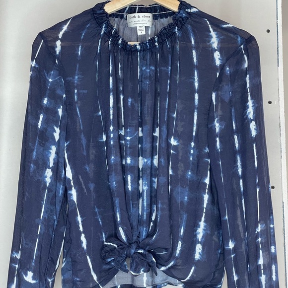 Anthropologie Cloth & Stone Tie Dye Blouse - Picture 8 of 10